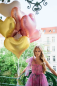 Preview: XL Folienballon Figur - Herz Gold - 75cm x 64,5cm